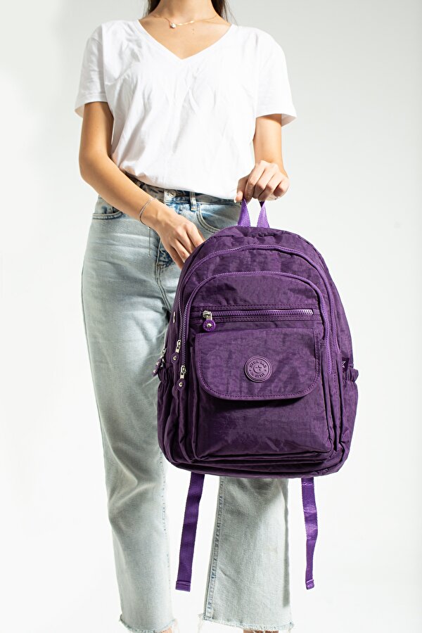 MEGA 2005  UNİSEX OKUL SIRT ÇANTASI ÖĞRENCİ GÜNLÜK SEYAHAT TATİL SPOR YÜRÜYÜŞ SEYAHAT GEZİ KAMP GÜNLÜK MOR