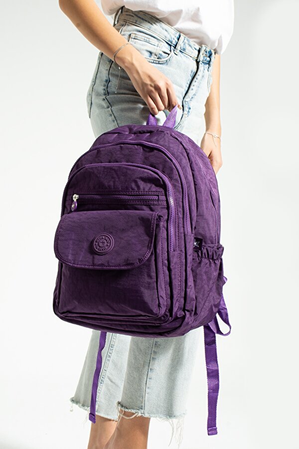 MEGA 2005  UNİSEX OKUL SIRT ÇANTASI ÖĞRENCİ GÜNLÜK SEYAHAT TATİL SPOR YÜRÜYÜŞ SEYAHAT GEZİ KAMP GÜNLÜK MOR