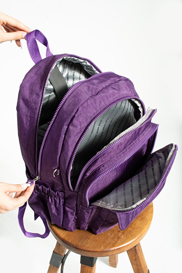 MEGA 2005  UNİSEX OKUL SIRT ÇANTASI ÖĞRENCİ GÜNLÜK SEYAHAT TATİL SPOR YÜRÜYÜŞ SEYAHAT GEZİ KAMP GÜNLÜK MOR