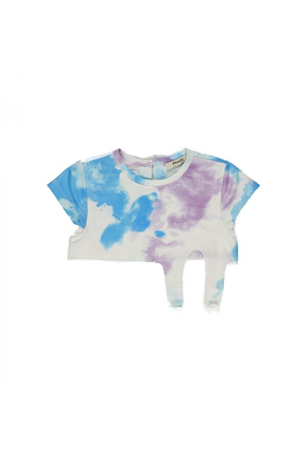 Kız ÇocukBatik Desenli Crop Beyaz