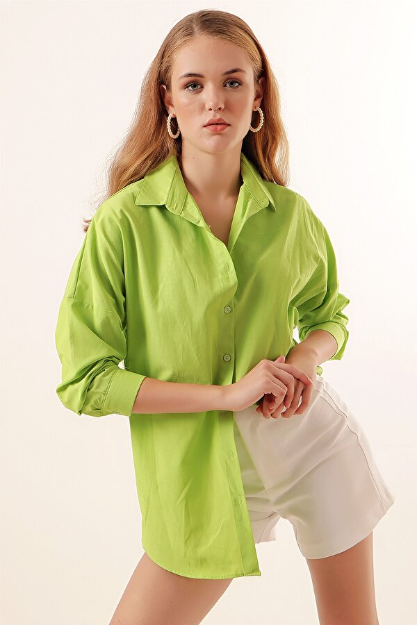 Oversize Uzun Basic Gömlek 3900 DS22YB113900 DS22YB113900