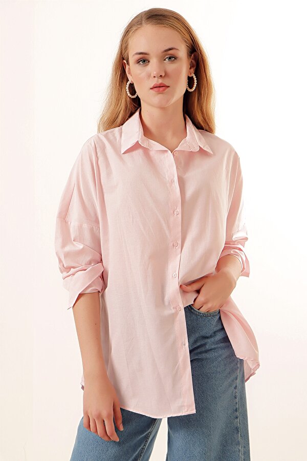 Oversize Uzun Basic Gömlek 3900 DS22YB113900 DS22YB113900