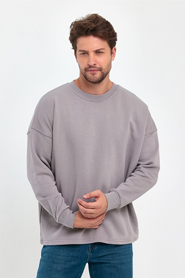 3 İplik Şardonsuz Bisiklet Yaka Sweatshirt RD24KE055407