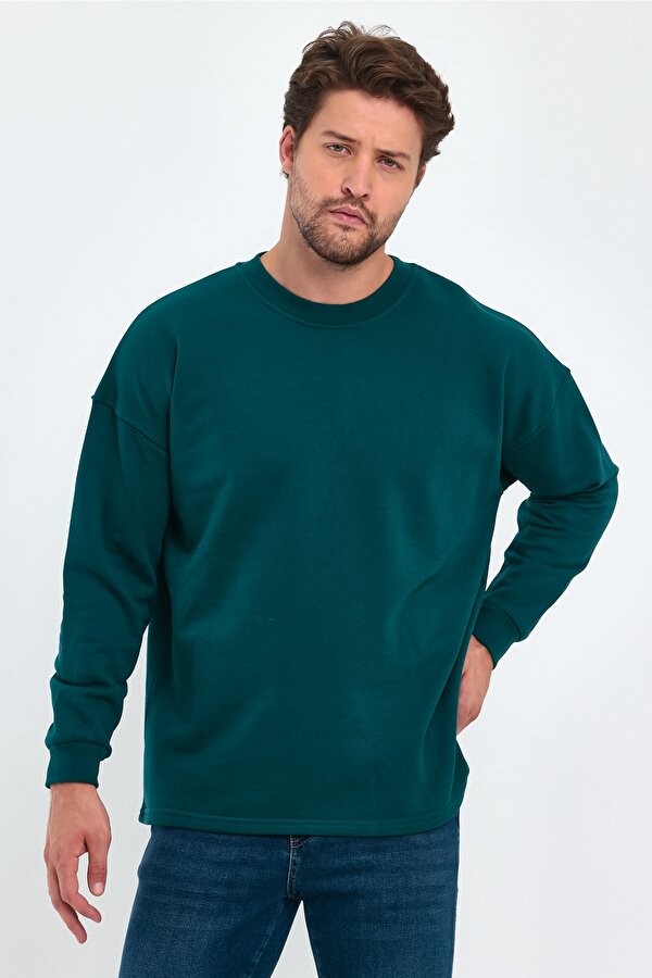 3 İplik Şardonsuz Bisiklet Yaka Sweatshirt RD24KE055407