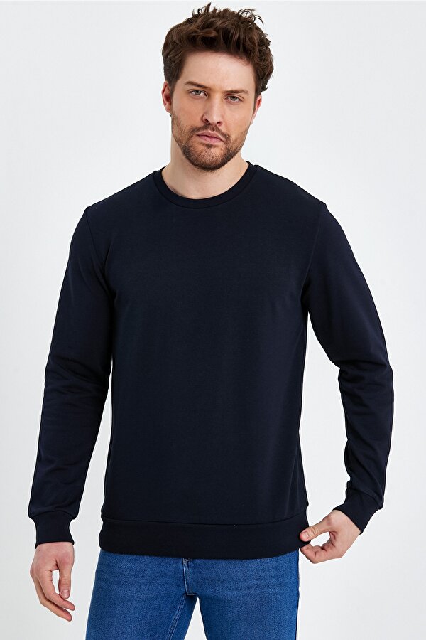 Bisiklet Yaka Basic  İnce Mevsimlik  Sweatshirt RD23YE581001