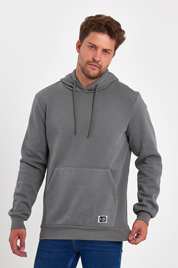 3 İplik Şardonlu Cepli Kapşonlu Sweatshirt RD24KE055490