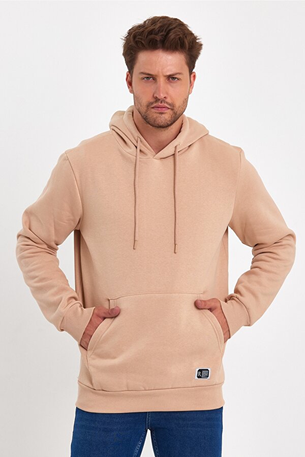 3 İplik Şardonlu Cepli Kapşonlu Sweatshirt RD24KE055490