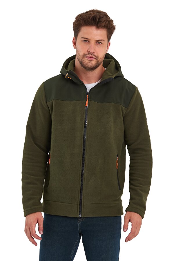 Kapşonlu Fermuarlı Sweatshirt RD24KE056044