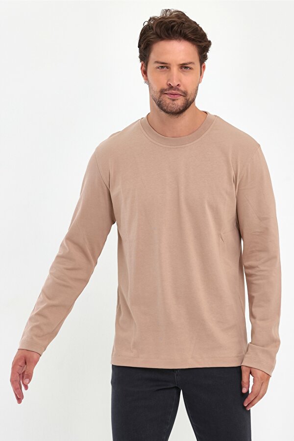30/2 Süprem % 100 Pamuk Bisiklet Yaka Sweatshirt RD24KE055465