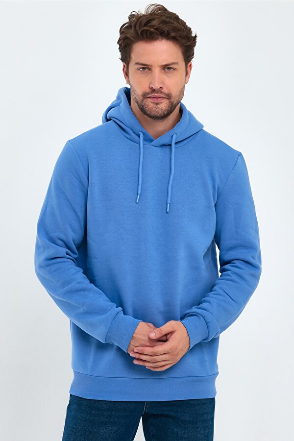 3 İp Şardonlu Kapuşonlu Cepsiz Sweatshirt RD24KE054902