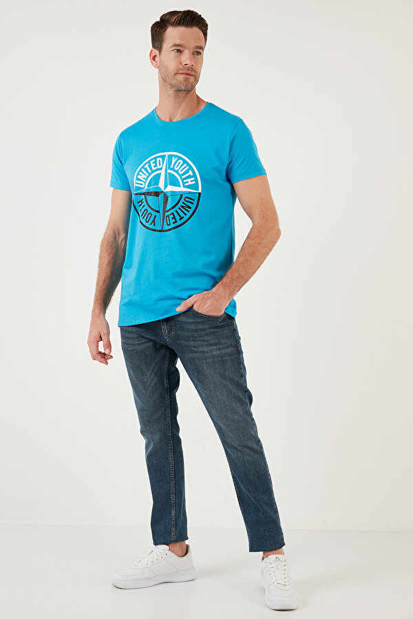 Erkek T Shirt 541PUSULA AÇIK MAVİ