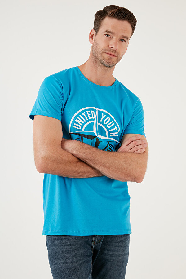 Erkek T Shirt 541PUSULA AÇIK MAVİ