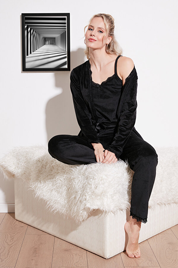 Bayan Pijama Takımı 6095545 SİYAH