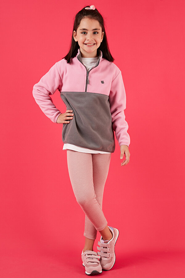 Unisex Çocuk Polar 5905004 Şeker Pembe-Gri