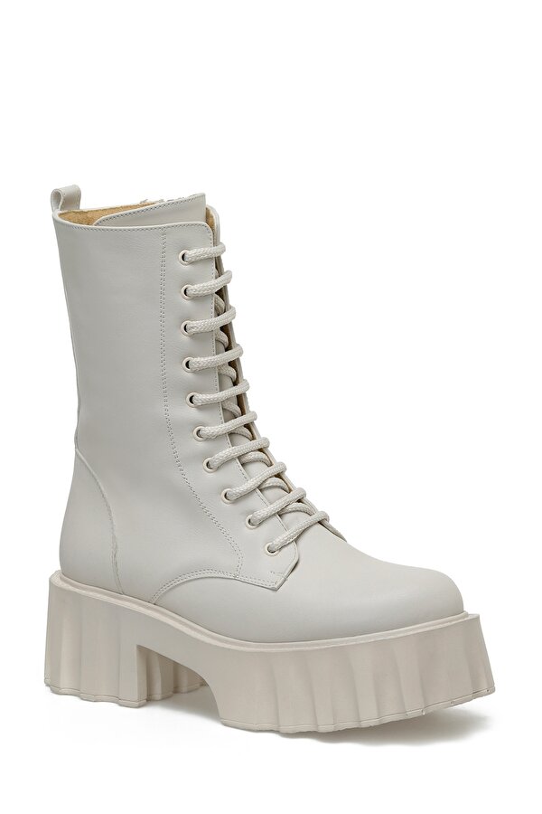 AMY 3PR Bej Kadın Topuklu Bot