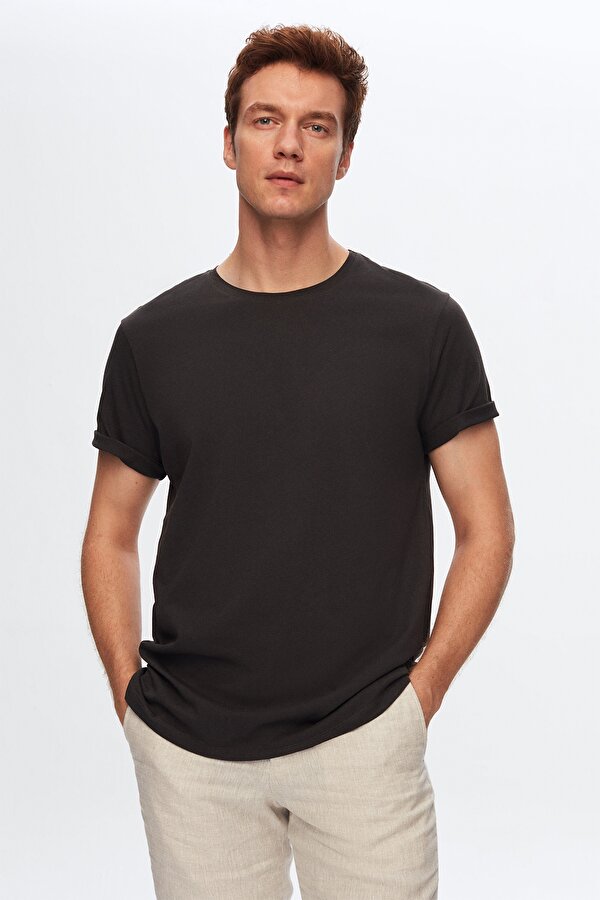 Ds Damat Slim Fit Antrasit T-shirt