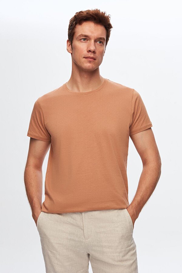 Ds Damat Slim Fit Vizon Bisiklet Yaka %100 Pamuklu Nefes Alabilen T-Shirt