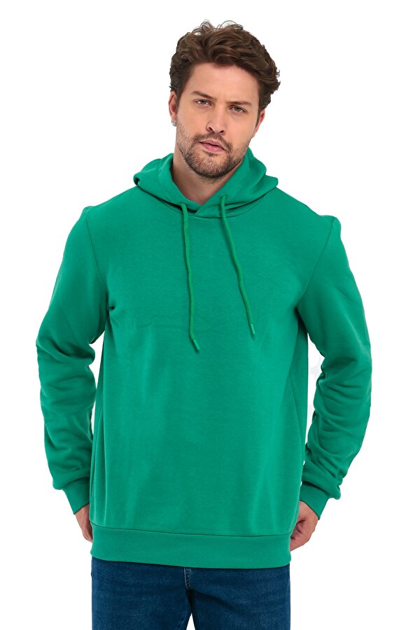 3 İp Şardonlu Kapuşonlu Cepsiz Sweatshirt RD24KE054902