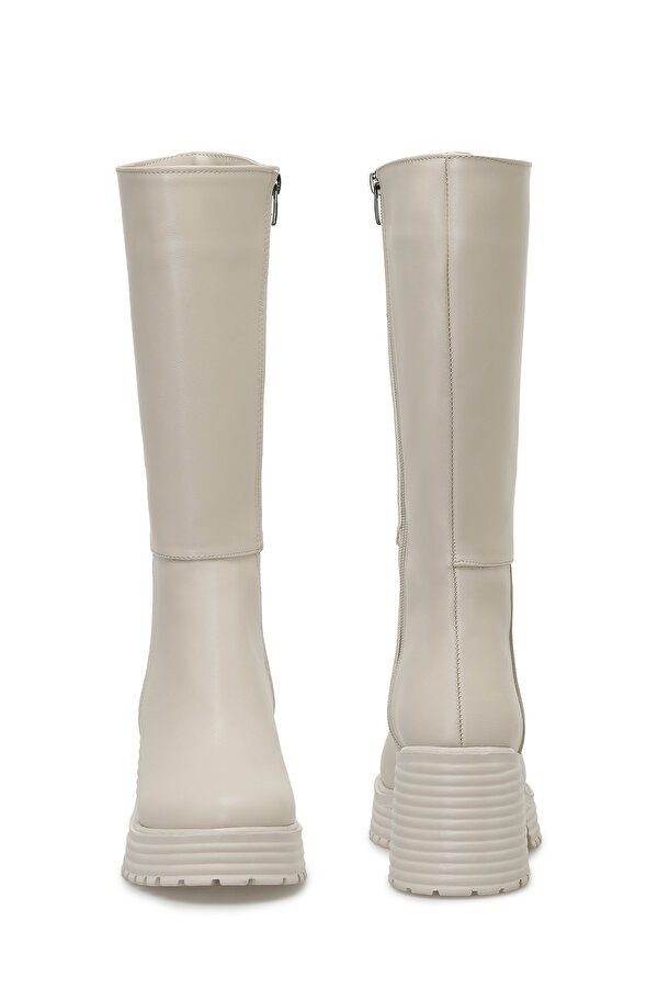 TIFFAN 3PR Bej Kadın Topuklu Çizme