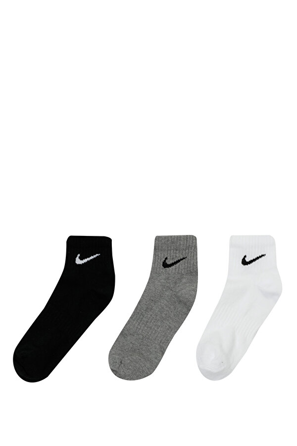 U NK ED LTWT ANKLE 3P 132 GRI MULTI Unisex Çorap