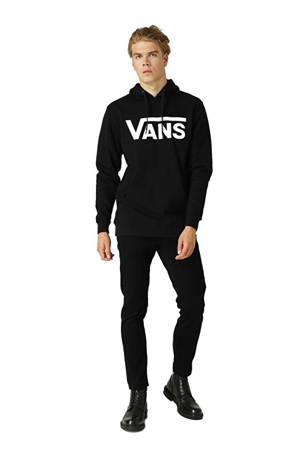 Classıc  Po-B Erkek Siyah Kapşonlu Sweatshirt