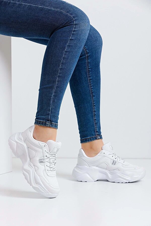 143 Rahat Kalın Taban Kadın Sneaker Spor Ayakkabı