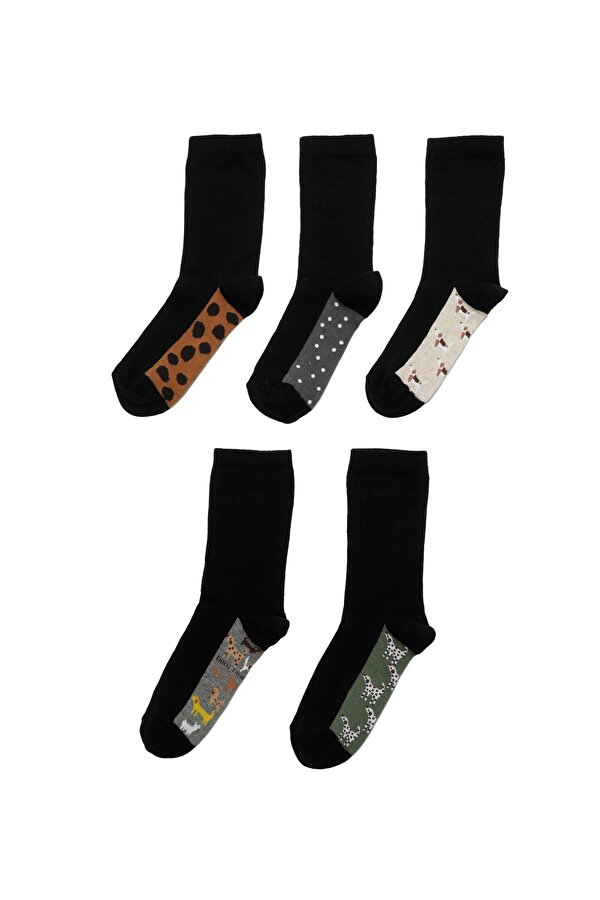 DOG 5 LI SKT-W 3PR BLACK MULTI Woman 207