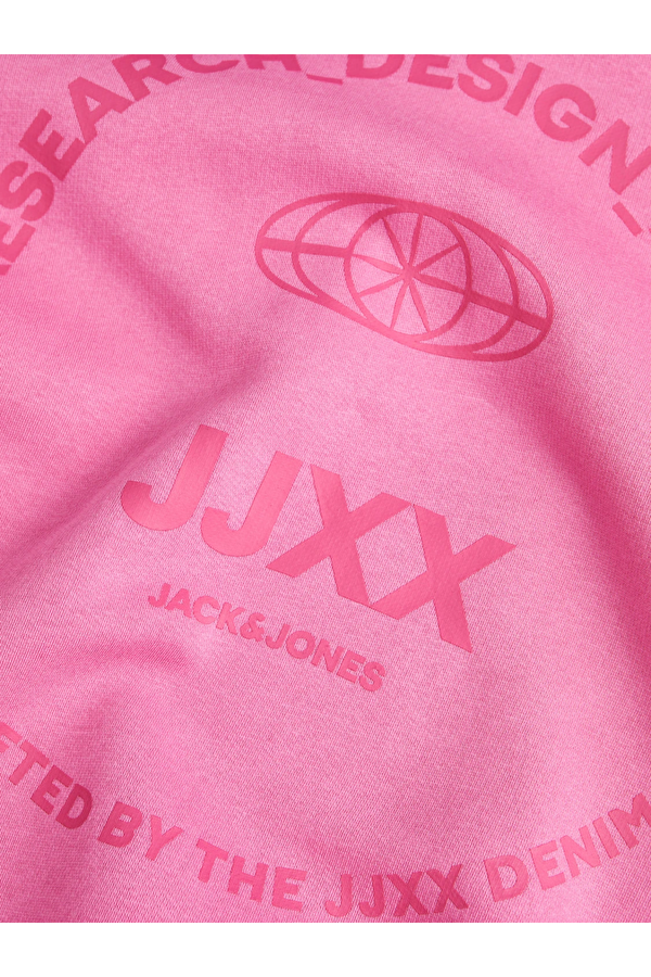 Kapüşonlu Rahat Kesim Pembe Kadın Sweatshirt 12250183