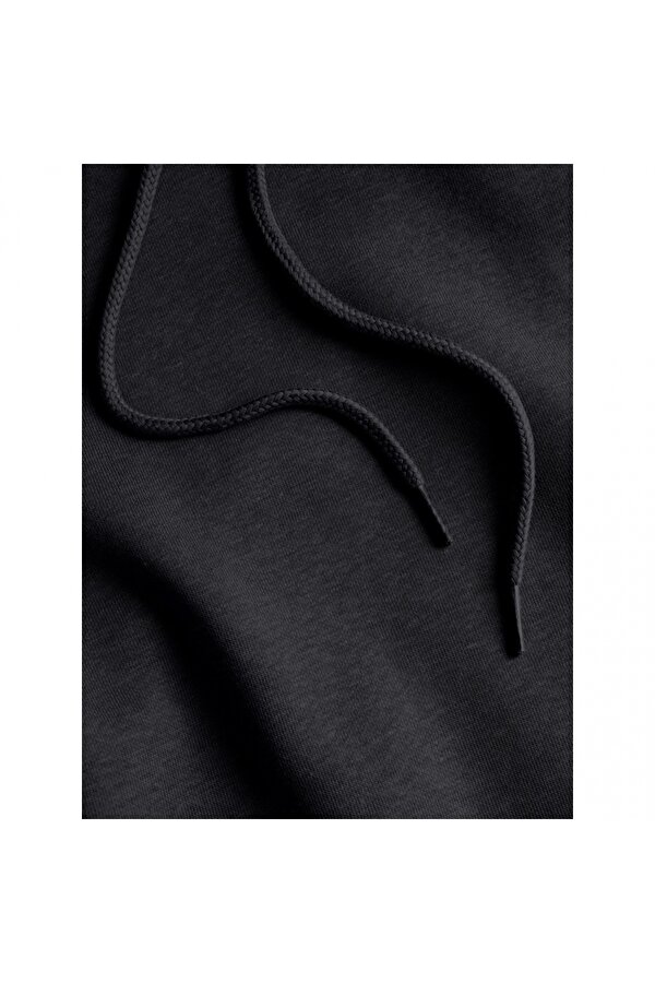 Kapüşonlu Rahat Kesim Siyah Kadın Sweatshirt 12223961