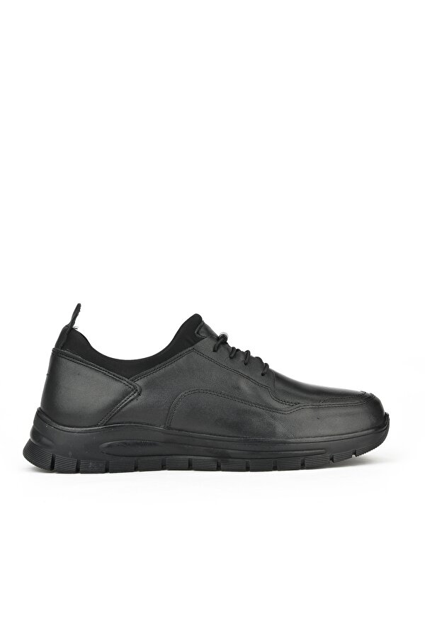Erkek Hakiki Deri Sneaker 143423Z68 Siyah