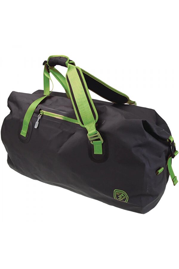 Roll Top Vinyl Duffel Su Geçirmez Spor Çanta 100 Litre-SİYAH-YEŞİL
