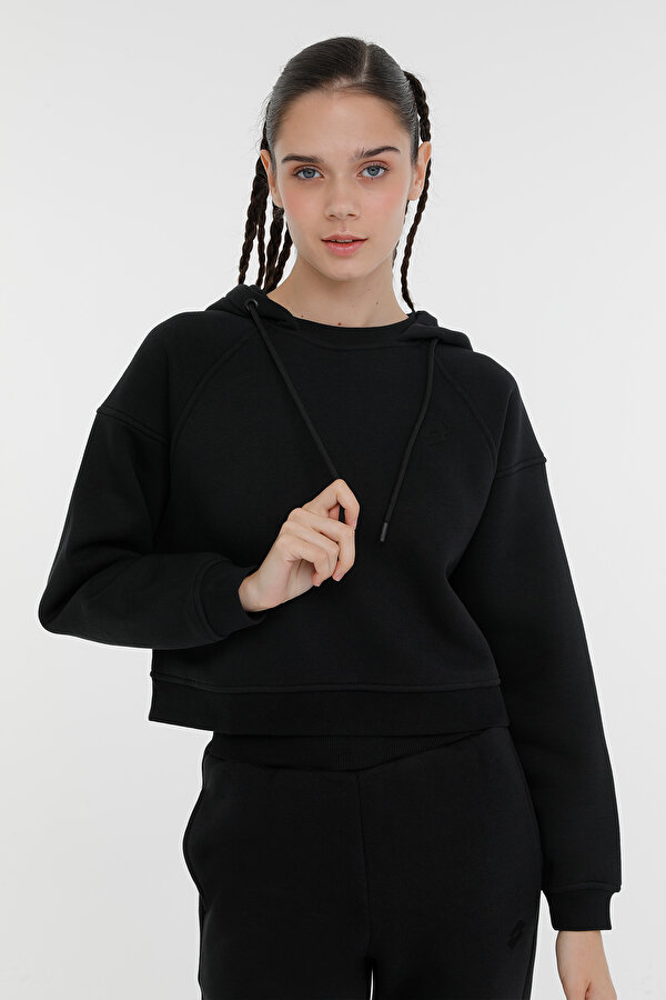 W-ALANY HOODIE SWT 3PR Siyah Kadın Sweatshirt