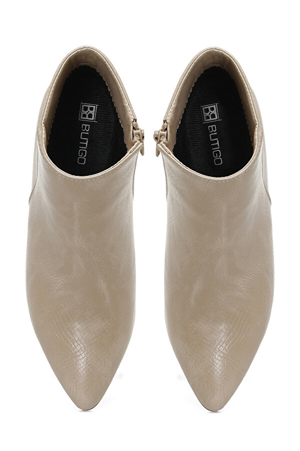 23K-173 3PR Bej Kadın Topuklu Bot