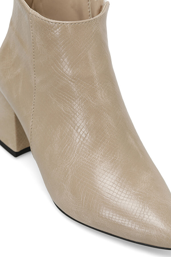 23K-173 3PR Bej Kadın Topuklu Bot