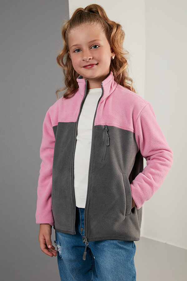 Unisex Çocuk Polar 5905001 Şeker Pembe-Gri
