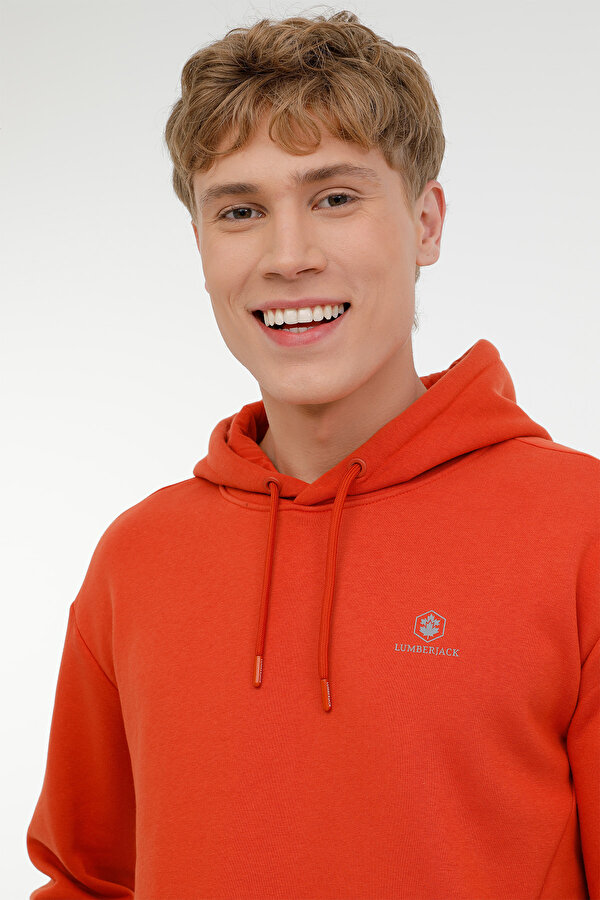 M-SN04 BASIC HOODIE 3PR BRICK RED Man 449