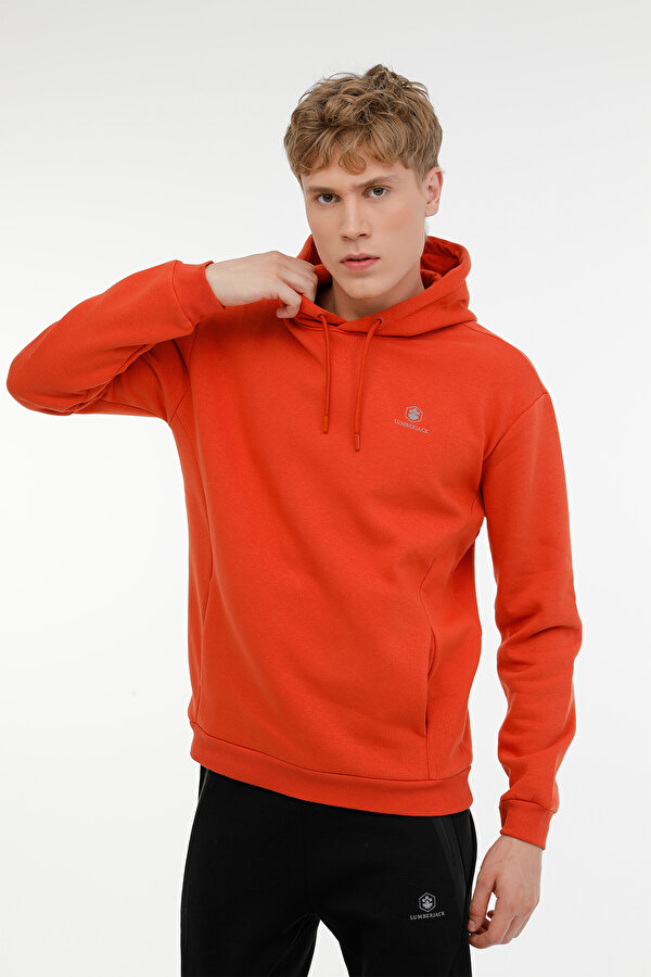 M-SN04 BASIC HOODIE 3PR BRICK RED Man 449