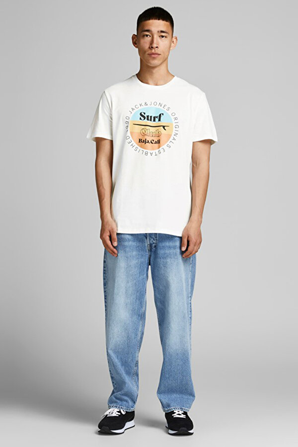 JORCABANA TEE SS CREW NEC Beyaz Erkek Kısa Kol T-Shirt
