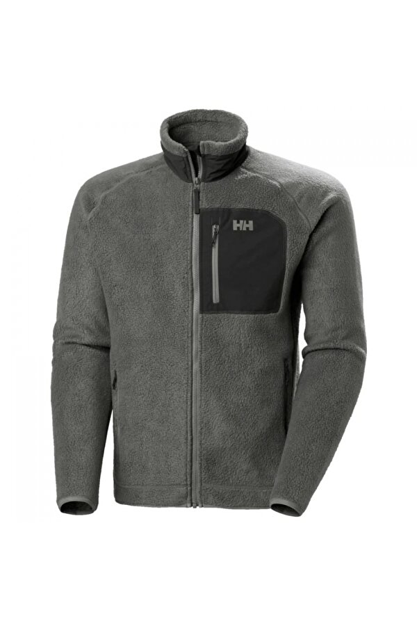 Panorama Pile Block Jacket Erkek Gri Polar HHA.49460.HHA.876