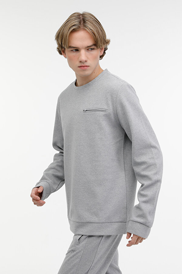 ME GRANT 16ED16 3PR GRI MELANJ Erkek Sweatshirt