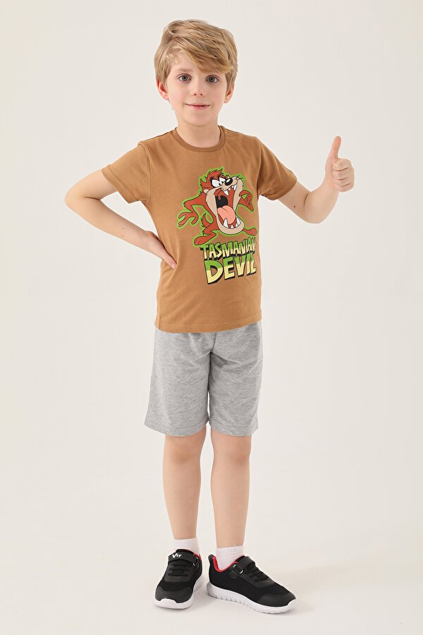 L1583-2 Erkek Çocuk T-Shirt Tütün