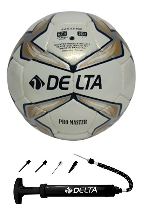 Pro Master El Dikişli 5 Numara Dura-Strong Futbol Topu + Çok Fonksiyonlu Top Pompası İkili Set