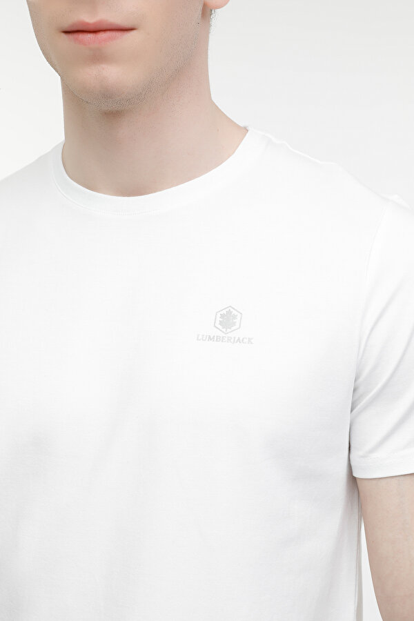 Lumberjack M-Ct110 Bsc C Nk T-Sh 4Fx Белый Мужчина Футболка