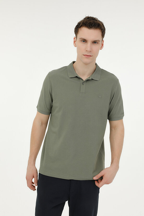 M-CT953 BASIC P.T-SH 4FX Haki Erkek Kısa Kol T-Shirt