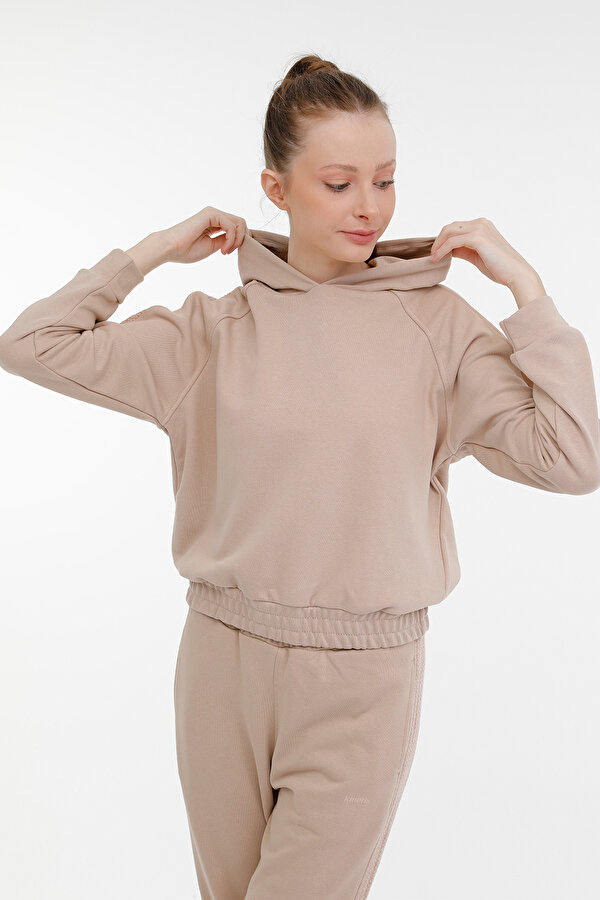 WL DELLA 17GD41 3PR Bej Kadın Sweatshirt