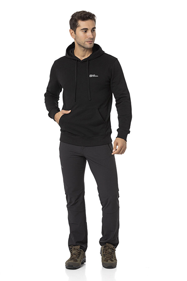 TOMMY HOODY M Siyah Erkek Sweatshirt
