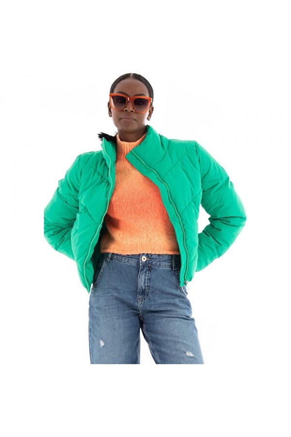 Onlmaggi Solid Puffer Kadın Mont