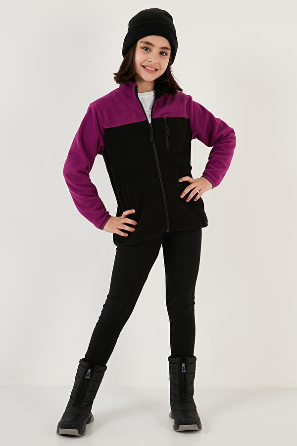 Unisex Çocuk Polar 5905001 MOR-SİYAH