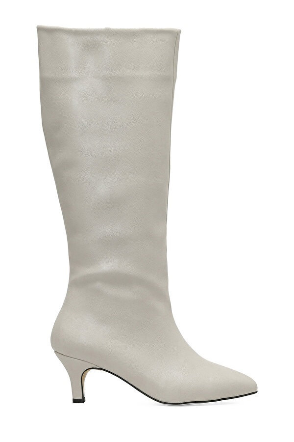 HELLY 3PR Bej Kadın Topuklu Çizme