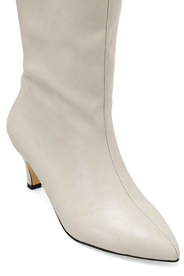 HELLY 3PR Bej Kadın Topuklu Çizme